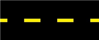 1.9. Geltona brūkšninė linija