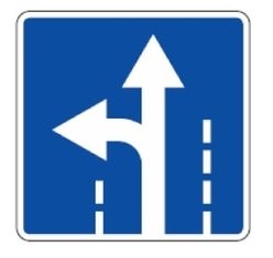 512. Eismo kryptis sankryžoje tiesiai ir į kairę