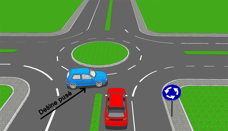 Ar turite praleisti mėlyno automobilio vairuotoją?