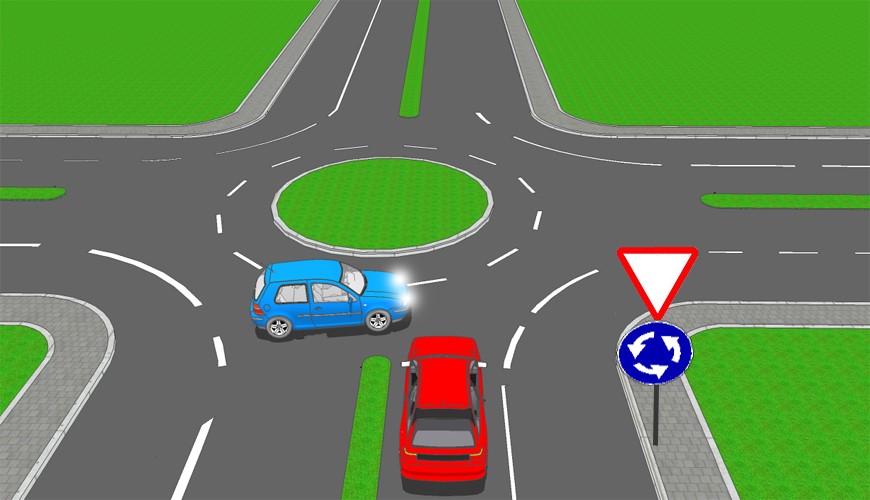 Ar turite praleisti mėlyno automobilio vairuotoją?