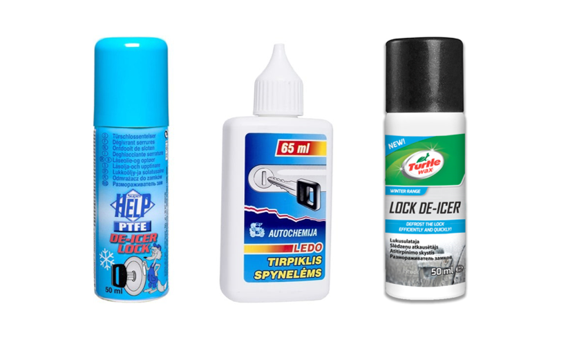 Spynelių atitirpinimo skystis -ledo tirpiklis spynelėms