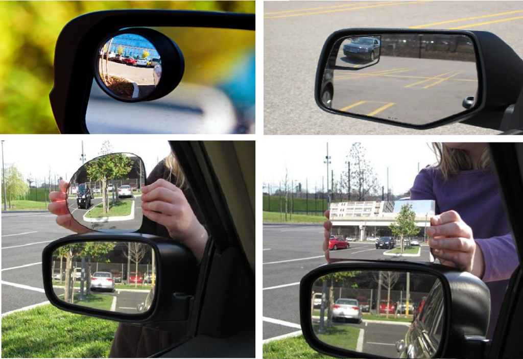 Veidrodėliai aklajai zonai stebėti