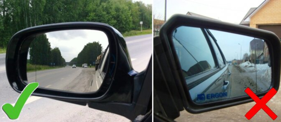 Būkite atidūs ir patikrinkite sureguliuotus veidrodėlius