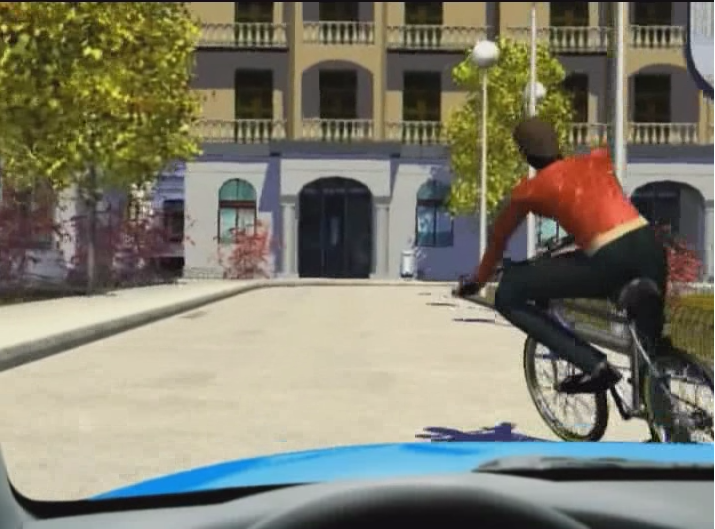 Galite atsitrenkti į automobilį galiniu ratu