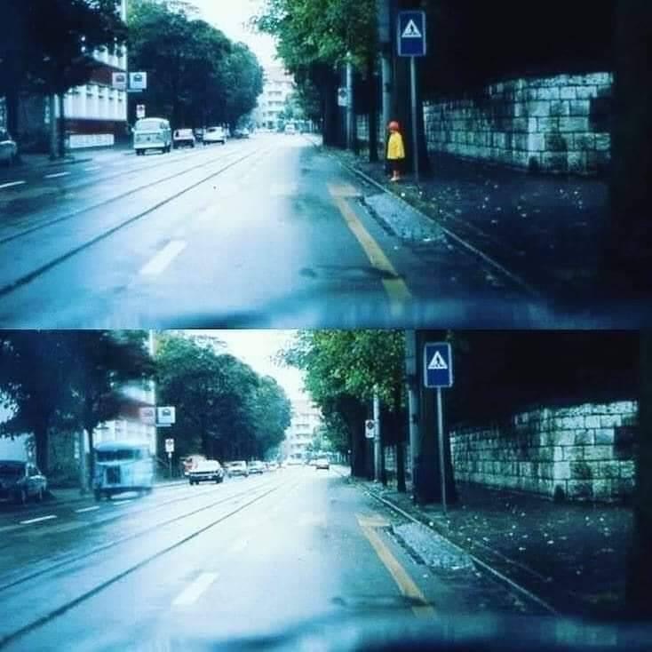 vaikas tamsiu paros metu per perėją