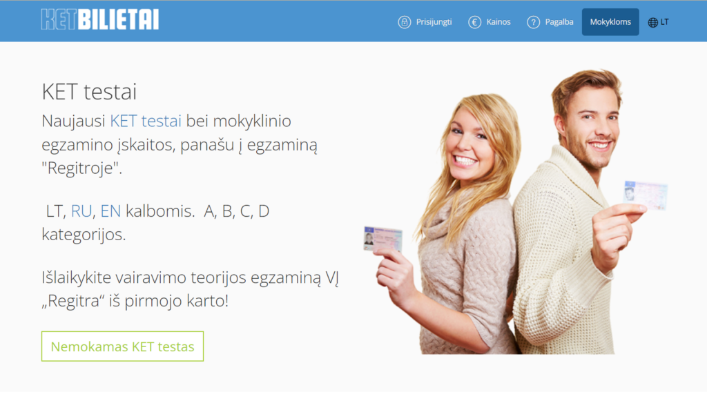 Teorinių žinių atnaujinimas su ketbilietai.lt