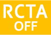 „RCTA OFF” indikatorius (su signalu)