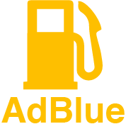 Žemo AdBlue™ lygio įspėjamasis simbolis